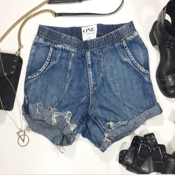 One Teaspoon Shorts One Teaspoon Cobain Hunter Jean Shorts Poshmark